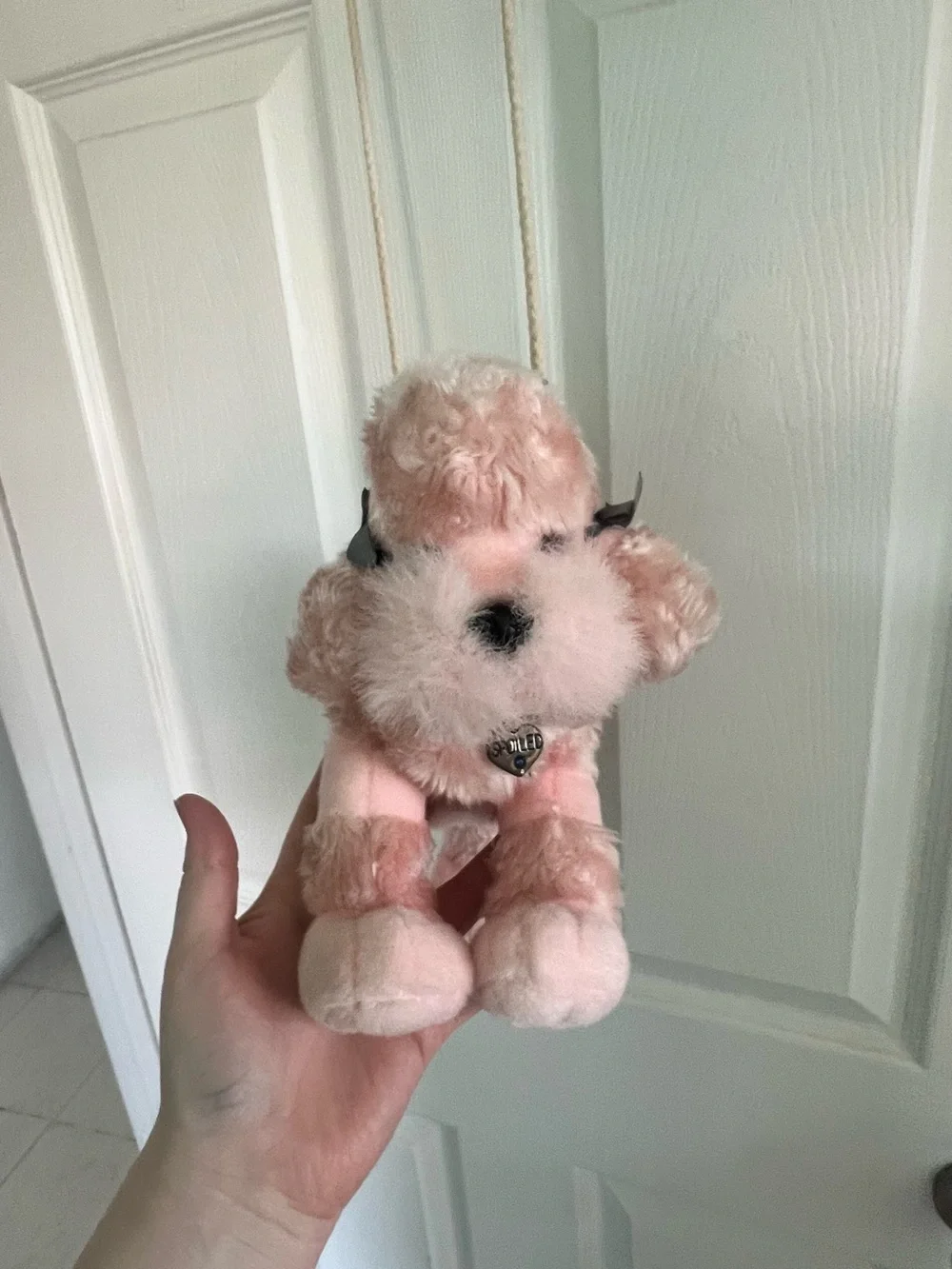 White Plush Cat Hanging Toy for Cats by